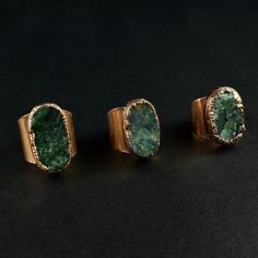 GemFormingStudio D E T A I L S Rough emerald ring | Raw Emerald birthstone ring | Raw stone jewelry | Raw emerald jewelry | Raw emerald ring | May birthstone jewelry, Gift Weight: 9.00 gm Stone mm : 24 X 14 mm Color: Green Material: Brass Polish: Rose Gold Polish . Contact us for wholesale prices. R I N G S https://www.etsy.com/in-en/shop/GemFormingStudio?section_id=22783374 B E A D S https://www.etsy.com/in-en/shop/GemFormingStudio?section_id=22828835 W A N D S https://www.etsy.com/in-en/shop/G Green Large Stone Ring Jewelry, Green Large Stone Ring, Green Open Ring Jewelry For May Birthstone, Green Open Ring For Jewelry Making, Green Emerald Open Ring - Gift, Green Gemstone Open Ring Jewelry, Green Open Emerald Ring For Gift, Emerald Rings With Natural Stones For May Birthstone, Green Emerald Rings With Natural Stones