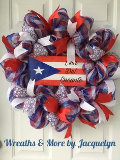 a patriotic wreath with the words, you need giants and more by jaqueslyn