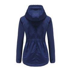 Navy Blue Plush Warm Hooded Parka Coat Navy Hooded Jacket For Outdoor Fall Activities, Navy Hooded Jacket For Fall Outdoor Activities, Navy Hooded Windbreaker For Winter, Blue Windproof Outerwear For Fall, Casual Blue Windproof Outerwear, Casual Navy Windbreaker For Winter, Casual Blue Outerwear With Adjustable Hood, Navy Windproof Outerwear For Fall, Blue Winter Windbreaker With Drawstring Hood