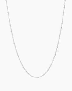 Bali Necklace – gorjana Trendy 14k Gold Tarnish Resistant Jewelry, Everyday Sterling Silver Tarnish Resistant Jewelry, Hypoallergenic 14k White Gold Jewelry, Everyday White Tarnish Resistant Jewelry, Everyday White Tarnish-resistant Jewelry, Minimalist Everyday Single Strand Chain Necklace, Trendy Sterling Silver Charm Necklaces For Everyday, Delicate Sterling Silver Necklace With Satellite Chain, Classic White Gold Charm Necklaces For Everyday