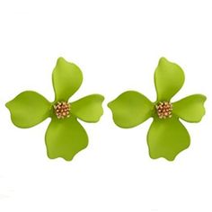 3d Flower Post Earrings Light Green With Gold So Pretty For Any Season More Than 1 Inch Long Post Earrings Most Of My Other Earrings Are Dangle Types That Can Be Upgraded To Solid Sterling Silver Or 14k Gold Filled Wires So If You Have Sensitive Ears Like Me, Check My Other Items For That Type. I Have A Background In Jewelry Design In Nyc And I Buy My Ear Wires From A Legitimate Metal Source Jewelry Supplies Company. I Can't Wear Metals Other Than Stainless Steel, Gold Or Real 925 Sterling, Or E Green Flower Earrings For Party, Green Flower Earrings For Spring, Green Flower Shape Earrings For Spring, Green Flower Shaped Earrings For Spring, Green Flower-shaped Earrings For Spring, Green Flower-shaped Earrings For Summer, Summer Party 3d Flower Earrings, Green Flower Earrings For Gifts, Green Flower Shaped Earrings For Party