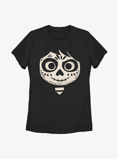 100% CottonWash cold; dry lowImportedListed in women's sizes Disney Coco, Pixar Coco, Logo Silhouette, Skeleton Face, Skeleton Makeup, Witch Girl, Mermaid Under The Sea, Disney Elsa, Girl Silhouette