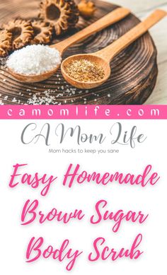 This Easy Homemade Brown Sugar Scrub is made with ingredients commonly found in your pantry. This scrub makes a great gift for Valentine's Day, Christmas, Birthday or a just because gift. After using this body scrub your skin with be soft and smooth. #brownsugarbodyscrub #DIYbodyscrub #sugarbodyscrub #easybodyscrub #giftideas #exfoliate #softskin Homemade Brown Sugar