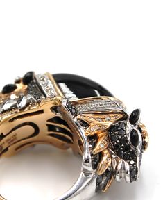 "Thoroughbred" 18K rose gold and palladium equestrian ring designed by "Zorab Creation" with white diamonds (1.26 carats), black diamonds (1.10 carats), black spinel (19.16 carats). 18K rose gold (11.60 grams) Palladium (9.20 grams) Ring Size: 8 Choose free two-day shipping at checkout 💕 We're shipping daily! ✈️ Choose free shipping at checkout ☎️ Call 201-722-0216 with questions 🌈 Massoyan Jewelers since 1993 💭 Chat with us live! Bottom right corner of your screen Luxury Black Enamel Rings For Evening, Luxury Black Diamond Ring, Luxury Black Diamond Rings For Formal Occasions, Luxury Black Diamond Jewelry, Luxury Black Diamond Evening Rings, Luxury Evening Rings With Black Diamonds, Luxury Diamond Ring With Rose Cut, Luxury Evening Rings With Rose Cut Diamonds, Luxury Rose Cut Diamond Rings For Evening