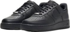 Casual Nike Air Force 1 With Fade-resistant Detail, Casual Nike Air Force 1 With Fade-resistant Finish, Nike Air Force 1 Fade-resistant For Sports, Nike Air Force 1 Casual Shoes For Streetwear, Casual Nike Air Force 1 Synthetic For Streetwear, Casual Black Low-top Nike Air Force 1, Casual Black Lace-up Nike Air Force 1, Casual Black Nike Air Force 1 Lace-up, Black Nike Air Force 1 Fade-resistant For Sports