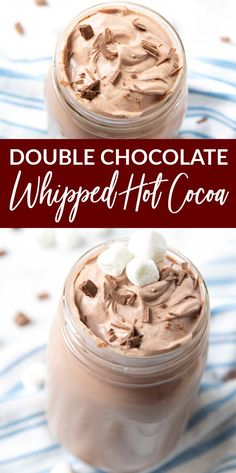 Decadent Whipped Hot Chocolate Whipped Hot Chocolate No Heavy Cream, Frozen Hot Cocoa Recipe, Wiped Hot Chocolate, How To Make Whipped Hot Chocolate, Frozen Whipped Cream For Hot Chocolate, Snow Day Food Ideas, Whipped Hot Cocoa, Iced Hot Chocolate Recipe, Frozen Hot Cocoa