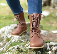 🌿👣 Handcrafted Leather Women's Barefoot Boots with  Laces and Zipper 👢🌿 🌿 Feel the breeze of nature on your feet! Carefully crafted with genuine leather inside and out, these handcrafted barefoot boots for men combine style and naturalness. With their waterproof rubber sole and wide toe design, they support natural movement while their flexible and non-slip structure provides comfort with every step. 👢 Features: * Leather Inside Out: High-quality genuine leather material offers durability Waterproof Boots With Leather Sole For Adventure, Outdoor Leather Shoes With Leather Sole, Outdoor Lace-up Boots With Rubber Sole, Outdoor Lace-up Boots With Rubber Sole, Closed Toe, Outdoor Lace-up Boots With Rubber Sole And Closed Toe, Lace-up Boots With Leather Sole For Outdoor Activities, Outdoor Ankle Boots With Stitched Sole, Leather Closed Toe Adventure Boots, Outdoor Waterproof Ankle Boots With Stitched Sole