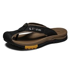 Category:Slippers  Flip-Flops; Upper Materials:Leather,Cowhide; Lining Materials:Leather; Gender:Men's; Toe Shape:Open Toe; Outsole Materials:Rubber; Closure Type:Loafer; Function:Comfortable,Breathable,Slip Resistant; Listing Date:07/02/2024; 2024 Trends:Flip-Flops Mens Leather Flip Flops, Shoes Korean, Comfy Slippers, Men Sandals, Beach Slippers, Leather Flip Flops, Men's Sandals, Casual Slippers, Leather Slippers