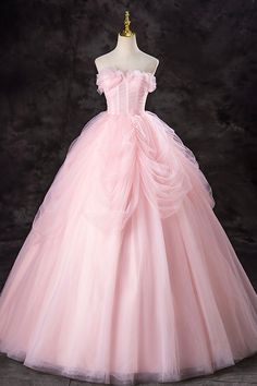 A-Line Pink Tulle Long Formal Gown, Pink Strapless Sweet 16 Princess DressItem DetailStyle: LY2265Silhouette: A-LineMaterial: TulleBack Details: Lace-upLining: Fully linedLength: Floor lengthColor: Pink, customer color service is available, and there is no extra fee for custom color.Size: US 2-16, custom sizeHave questions about sizing, color, time, or styling? Please feel free to contact us: sales@Tmallworld.com Mha Reference, Baddie Stuff, Prettiest Dresses, Dramatic Entrance, Gown Pink, Pink Ball Gown, Long Formal Gowns, Purple Prom Dress, Floor Length Prom Dresses