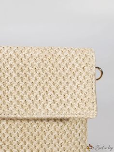 BirdinBag - Chic Woven Wristlet Bag with Minimalist Flap Versatile Rectangular Clutch With Mobile Phone Bag, Versatile Rectangular Clutch With Detachable Strap, Beige Baguette Clutch Bag, Rectangular Textured Shoulder Bag For Travel, Beige Clutch Baguette Bag, Beige Clutch Baguette Bag With Adjustable Strap, Beige Baguette Clutch With Adjustable Strap, Beige Crossbody Clutch With Detachable Handle, Rectangular Clutch With Adjustable Strap