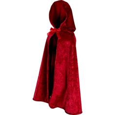 a red cloak with a bow on it