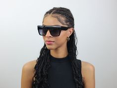 This fashionable flat top is French-made to ensure you’re right on trend this summer. With its funky shape and interesting milled-down acetate detail, SEE 1858 will have you looking like the coolest cat at the block party. Material: AcetateMade in: FranceFrame Fit: MediumFrame Width: 139Lens Height: 43Measurements: 55x14-145Limited Quantities Actual product color may vary slightly from the images shown. Modern Black Sunglasses With Gradient Lenses, Contemporary Sunglasses With Gradient Lenses, Luxury Black Sunglasses With Gradient Lenses, Black Acetate Sunglasses With Gradient Lenses, Modern Acetate Sunglasses With Anti-reflective Coating, Optical Sunglasses, Men's Eyeglasses, Men Eyeglasses, Sunglasses Online