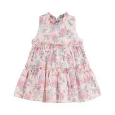 Your sweet girl will be ready for a day of fun and frolic in this sweet-tiered dress! Made in a precious pink rose print, this darling dress features a ruffle neckline and lots of twirl-worthy tiers - perfect for little girls who love to show off their style. This eye-catching will ensure she'll be the star of the show! Flowing Dress, Travel Dress, Darling Dress, Tiered Dress, Toddler Dress, Rose Print, Kids Stuff, Swimwear Accessories, Sweet Girls