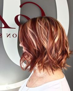 Pelo Color Cobre, Blonde And Red Highlights, Copper Rose Gold Hair, Claire Hair, Blonde With Red Highlights, Red And Blonde, Red Hair With Blonde Highlights, Red Hair With Highlights, Short Hair Highlights