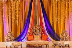 Mehndi Stage, Mendhi Decor, Stage Decoration Ideas, Wedding Venue Los Angeles, Low Cost Wedding, Mandap Decor, Indian Wedding Decor, Henna Night