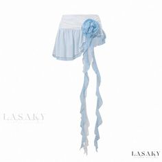 Lasaky - Ballet-inspired Floral Decor Color-block Mini Skirt with Ruffled Hem Leaf Skirt, Asymmetrical Dresses, Short Pollera, Micro Miniskirt, Bodycon Tops, Y2k Skirt, Rose Applique, Lace Trim Shorts, Ballet Fashion