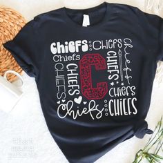 Comes On A 100% Gildan Cotton Tee In White, Black Or Gray. Cute Shirt To Add To Your T-Shirt Collection. Message Me For "White" Tee. Thank You! Fall Tees For Women, Chiefs Shirt Ideas, Kc Chiefs Shirts, Chiefs Shirt, Fall Tees, Cheer Mom Shirts, Chiefs Shirts, Mardi Gras Shirt, Kc Chiefs