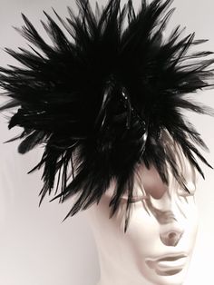 Black Feather Headpiece- 1920 Headdress- Fascinator- Wedding -1950s Headdress- Handmade in USA- Vintage Inspired - Head Band Hello, This feather fascinator is made with 11 inch black feathers and is about 5 inches high. They are placed on a 1/8 black satin covered band that fits any adult head size (8 to 80 years old) and is very comfortable. Available colors: Black ( shown) Brown white Turquoise Fuchsia etc. -------------------------------------------------- To add a veil to this fascinator ple Fitted Black Feathered Headpiece, Flapper Evening Headpiece With Feathers, Fitted Black Headpiece With Feathers, Black Feathered Headpiece, Fitted Party Headpiece With Ostrich Feathers, Formal Gatsby Headpiece With Feathers, Black Feathered Costume Hat For Wedding, Black Feathered Wedding Costume Hat, Vintage Evening Fascinator With Feathers