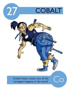 a card with an image of a man holding a baseball bat and the words cobalt on it