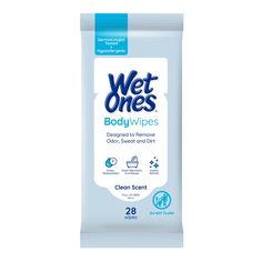 Introducing Wet Ones Body Wipes — a game-changer for those with active lifestyles. Larger and thicker than our standard hand wipes, these no-rinse shower wipes were designed to remove sweat, dirt, and body odor when a shower is not an option. Try these body wipes after a workout or take these cleansing wipes with you camping for quick touch-ups on the go. Plus, our travel body wipes are TSA approved so no matter where your adventures take you, you can arrive feeling clean and refreshed. Wet Ones Wipes, Wet Wipes Packaging, Camp Essentials, School Emergency Kit, Water Wipes, Body Wipes, Flushable Wipes, College Supplies, Face Wipes