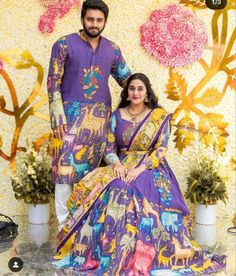 Exclusive designer high quality pure silk lehenga and kurtha having rich pen kalamkari hand prints  paired with rich dupatta blouse and high quality  dupatta  ideal for Bride and groom  wife and husband receptions and any special occasions  💥 Sizes can be customised for all sizes kids also and Mom daughter sets also Unstitched Anarkali Set With Kalamkari Print For Wedding, Unstitched Kalamkari Wedding Choli, Unstitched Wedding Choli With Kalamkari Print, Unstitched Lehenga With Kalamkari Print, Designer Chanderi Lehenga With Kalamkari Print, Traditional Unstitched Suit With Digital Print, Unstitched Kalamkari Lehenga For Navratri, Wedding Anarkali Set With Kalamkari Print In Art Silk, Wedding Sets With Kalamkari Print In Art Silk