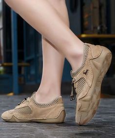 Khaki Breathable Mesh Women Sport Flat Shoes ForMade of:-Breathable Mesh Upper.-Rubber sole- cushioned insole. Sports Women, Shoes Flats, Mesh, Women Shoes, Boots