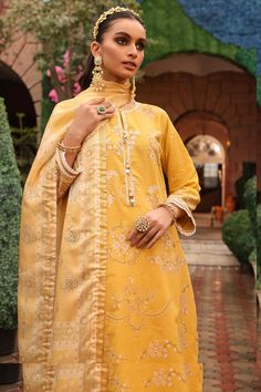 Alkaram FC-35Q-23-Yellow Festive Eid Collection Original brand suit fabric and photography lite diffrance in actual print. Yellow Lawn Suit With Naqshi For Wedding, Unstitched Gold Lawn Suit For Diwali, Yellow Naqshi Lawn Suit For Wedding, Festival Gold Unstitched Suit With Naqshi Detail, Yellow Unstitched Suit With Naqshi For Wedding, Unstitched Gold Set With Naqshi Detailing, Yellow Anarkali Unstitched Suit With Naqshi Detail, Anarkali Unstitched Yellow Suit With Naqshi Details, Festive Yellow Set With Printed Motifs