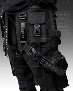 Black Utility Parachute Pants With Belt Loops, Black Techwear Pants For Outdoor, Functional Black Pants With Belt Loops, Black Pants With Functional Pockets, Cyberpunk Pants With Pockets For Outdoor Use, Techwear Trousers With Functional Pockets, Functional Black Cargo Bottoms, Functional Black Cargo Style Bottoms, Functional Black Parachute Pants With Belt Loops