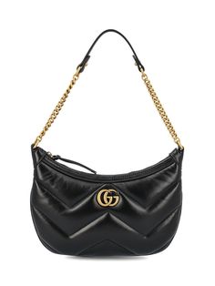 100% Leather Marmont Gucci Bag, Gg Marmont Small Shoulder Bag, Guccio Gucci, Brand Clothes, Gucci Gg Marmont, Gg Logo, Gg Marmont, Black Shoulder Bag, Gucci Handbags