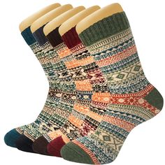 PRICES MAY VARY. Wool Socks: Our socks are very soft, breathable, durable, keep your feet comfortable and warm in winter. These warm wool socks designed with stylish patterns and vibrant colors that will put a fun finishing touch on your outfits, lightweight and versatile enough for any occasion. Elastic Size: Womens wool socks come are tailored to fit women's shoe sizes 5 to 9, stretching perfectly between 23 to 25 cm, elastic to fit your feet, one size fits all most. We suggest that do not iro Warm Winter Socks, Womens Wool Socks, Thick Wool Socks, Pretty Socks, Knit Wool Socks, Socks Gifts, Stocking Stuffers For Women, Thick Wool, Cozy Socks