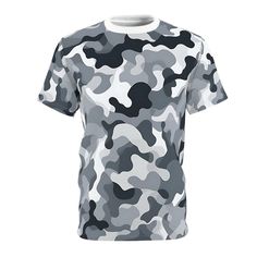 Camouflage Style, Camouflage Army, Camouflage Art, Unisex Tee Experience ultimate comfort and make a bold style statement with our camouflage t-shirt. Expertly crafted from premium materials, this t-shirt boasts a unique camouflage pattern, ensuring you stand out while blending in. Perfect for both urban adventures and outdoor escapades, our camo t-shirt is a must-have addition to any contemporary wardrobe. Stay cozy, stylish, and ahead of the trend. This tee was created to be a versatile and stylish companion for all your casual appearances. With its uniquely textured, thick, microfiber-knit fabric, this t-shirt bears a premium, soft feel that remains lightweight and highly breathable - the perfect combo for a hot day or layering. .: 100% Polyester .: Light fabric (4.0 oz/yd² (113 g/m / ( Camouflage Short Sleeve Tops With Sublimation Print, Camouflage Graphic Print Tops For Outdoor, Camouflage All Over Print Cotton Tops, Camouflage Cotton Top With Sublimation Print, Camouflage Art, Camouflage Military Style Tops For Streetwear, Camouflage Crew Neck T-shirt With Sublimation Print, Camouflage Crew Neck T-shirt With Graphic Print, Camouflage Sublimation Print Crew Neck T-shirt