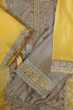 Discover elegance with our Tan Chinon Silk Embroidered Palazzo Style Suit. Perfect for weddings, parties, or any festive occasion. Featuring intricate embroidery, mirror work, zari, sequins, and a matching embroidered chinon silk palazzo & embroidered chinon silk dupatta. 3 piece Chinon Silk Work: heavy embroidery, mirror work, zari work & sequin work Dupatta chinon silk with embroidery, zari work, sequin work Style: Straight cut Side slit Santoon lining Kameez Length: 42" Palazzo Length: 40" Sl Phulkari Pants, Lucknowi Kurta, Embroidery Mirror Work, Patiala Salwar Suits, Embroidery Mirror, Bridal Dupatta, Phulkari Dupatta, Palazzo Style, Chikankari Suits