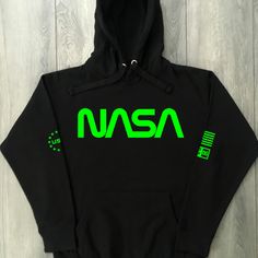 Premium quality NASA Sweatshirt Streetwear High Fashion Threads On Fire Streetwear Brand Hoodie Trendy Sports Hoodie With Logo Print, Green Hooded Sweatshirt With Logo Print, Green Hip Hop Hoodie With Letter Print, Green Hip Hop Hoodie With Crew Neck, Green Techwear Hoodie, Green Crew Neck Hoodie In Hip Hop Style, Casual Green Hoodie With Logo Print, Green Crew Neck Sportswear Hoodie, Black Logo Print Hoodie Sweatshirt