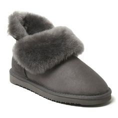 Say hello to the perfect suede fold-over winter boot with shearling lining! Made with naturally moisture wicking material and our classic memory foam insoles, these genuine shearling clog slippers promise unbeatable comfort. And with a pair of proven, durable outsoles, these indoor/outdoor slippers are the perfect pick for relaxation around the house and on the go; unique fold down designs ensure coziness is never far. Size: 8.  Color: Gray.  Gender: female.  Age Group: adult. Indoor Outdoor Slippers, Clog Slippers, Outdoor Slippers, Perth, Winter Boot, Gender Female, Moisture Wicking, Memory Foam, Clogs