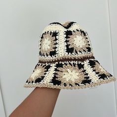 Believe This Is A Hand Woven Hat. So Cute! Just Have Other Bucket Hats I Wear. Nwt Brown Sun Hat With Short Brim, One Size, Brown One-size Sun Hat For Spring, Brown One Size Sun Hat For Spring, Brown Bucket Hat For Spring, Casual Beige Crochet Fedora Hat, Trendy Cream Hat One Size, One Size Brown Straw Hat, Brown One Size Straw Hat, Brown Straw Hat One Size Fits Most