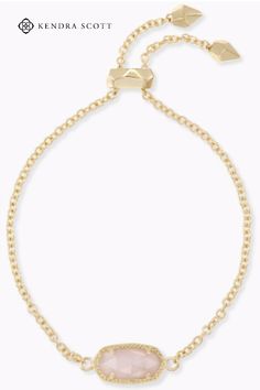 Whether you like your bracelets loose or close to the wrist, our Elaina Adjustable Chain Bracelet in Rose Quartz is a delicate addition to any arm party. This stunning chain bracelet is a perfect go-to for everyday wear and adds a little extra sparkle to your outfit. Wear it alone or stack on more for a trend-forward look - either way, you can't go wrong with adding the Elaina Adjustable Chain Bracelet to your jewelry box. Valentine Bracelets, Valentines Bracelets, Arm Party, Ivory Pearl, Gorgeous Gift, Kendra Scott, Best Friend Gifts, Chain Bracelet, Mother Of Pearl