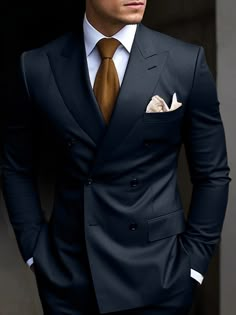 Best Suits For Men Classy, Colored Wedding Suits, Navy Blue Sky, Stylish Mens Suits, Gentleman Outfit, Black Suit Men, Mens Tailor, Slim Fit Suit Men, Classy Suits