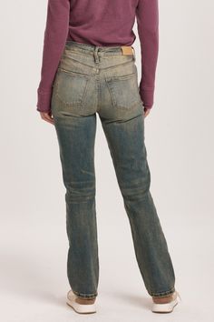 Experience the perfect blend of style and comfort with these super high rise bootcut jeans. Crafted to flatter, these jeans feature a full length design that elongates your silhouette while providing a secure fit. The classic bootcut fit not only enhances your shape but also pairs well with a variety of footwear, making them ideal for any occasion. With a chic, versatile appeal, these jeans are a must-have addition to your wardrobe.Front Rise: 11 1/2", Back Rise: 14 1/4", Leg Opening: 18", Insea High Rise Flare Jeans For Fall, Fall Mid-rise Flare Jeans With Frayed Hem, Mid-rise Distressed Flare Jeans For Fall, Faded Flare Bottoms For Fall, Fitted Dark Wash Flare Jeans In Rigid Denim, Fitted Rigid Denim Flare Jeans In Dark Wash, High Waist Fitted Flare Jeans In Rigid Denim, Fitted Flare Jeans In Faded Rigid Denim, Fitted Flare Jeans In Dark Wash Rigid Denim