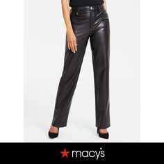 out of stock Black Leather Pants, Short Legs, Modern Wardrobe, Faux Leather Fabric, Faux Leather Pants, Deep Black, Straight Leg Pants, Workout Pants, Leather Pants