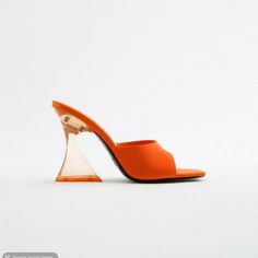 New With Tag Blogger’s Favorite Zara Best Sellers Zara New Collection Zara 2022 Orange Open Toe Sandals With Sculpted Heel, Zara 2022, Zara Sandals, Cutout Heels, Strappy High Heels Sandals, Black Kitten Heels, Rhinestone High Heels, Zara Heels, Mesh Heels