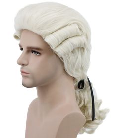 PRICES MAY VARY. 100% Brand New Function: Perfect for halloween cosplay,concerts,theme parties,weddings, dating, anime costume party, daily use and any other occasion Adjustable Size: The size of wig cap is adjustable, the maximum circumference approx 21~24inch/54~62cm(exist 1~2cm normal error) High Quality: 100% high-quality high-temperature synthetic fiber,which is very suitable for long term use Wig color may vary due to different monitor or lights Judge Wig, Colonial Wigs, Black Lawyer, Historical Hats, Men's Wigs, Halloween Wigs, Black And Blonde, Best Wigs, Dress Images