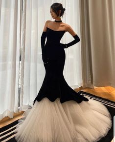 Velvet Evening Gown, Mermaid Gown Prom, Robes Glamour, Satin Evening Dresses, Formal Party Dress, Black Evening Dresses, Mermaid Evening Dresses, Tulle Prom Dress