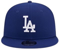 the los angeles dodgers'new era 59fifty cap is shown in blue and white