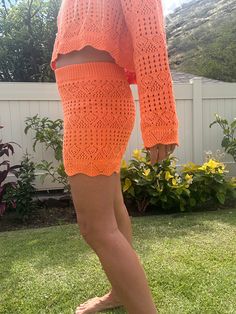 Get ready to make a statement with our Make My Day crochet knit shorts! With a playful texture and comfortable elastic waist, these shorts are perfect for any casual day out. Made with high-quality cotton and acrylic blend, you'll feel stylish and comfortable. Don't forget to check out the matching top for a complete look! Short Crochet Bottoms For Spring, Casual Crochet Bottoms For Spring, Beach Mini Length Shorts With Elastic Waistband, Beach Shorts With Elastic Waistband And Mini Length, Cotton Mini Bottoms For Vacation, Cotton Mini Length Bottoms For Vacation, Crochet Shorts For Vacation In Spring, Casual Mini Length Bottoms For Beach Season, Crochet Shorts For Spring Vacation