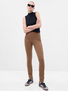 High Rise Ponte Skinny Pants | Gap Style Edit, Pin Tucks, On Vacation, Petite Size, Shopping List, Charcoal Grey, Work Outfit, Work Wear, Gap