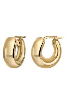 Handcrafted in Italy from 14-karat gold, these chunky hoop earrings will bring bold shine to your everyday ensembles. 3/4" hoop diameter; 3/8" width Snap-post closure 14k gold Made in Italy Bony Levy, Chunky Hoop Earrings, Gold Hoops, Christmas Wishlist, Sofia, Gold Earrings, In Italy, Jewelry Earrings, Hoop Earrings