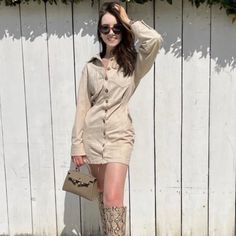 Nwt. Zara Stone Faux Suede Mini Dress With Collar, Long Sleeves, Featuring Patch Pockets On The Front And Darts, Elastic Waistband In Back, Front Buttons Closure. Size L. Ref. 8281/030. Pit To Pit 20" Flat, Shoulders 18.5", Sleeves 21", Waist 14", Length 32". Blogger Favorite Winter Button-up Dress With Buttons, Button-up Winter Dresses With Buttons, Beige Button-up Mini Dress For Spring, Spring Beige Button-up Mini Dress, Fitted Mini Shirt Dress For Fall, Beige Mini Dress For Fall, Single-breasted Long Sleeve Mini Dress For Fall, Trendy Beige Mini Dress For Fall, Beige Mini Dress For Winter Day Out