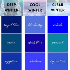 the colors of winter in different languages