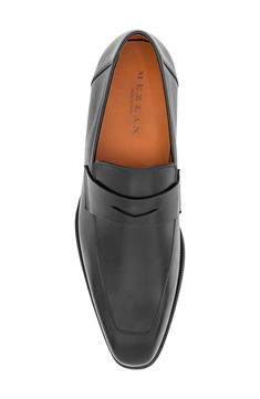 Smooth leather brings office-ready polish to a Spanish-crafted penny loafer finished with a streamlined apron toe. Leather upper and lining/rubber sole Made in Spain Spanish Crafts, Penny Loafers Men, Penny Loafer, Penny Loafers, Loafers Men, Smooth Leather, Size 13, Penny, Apron