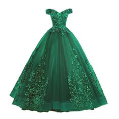 Silhouette:Ball Gown; Hemline / Train:Floor Length; Closure:Lace Up; Built-In Bra:Yes; Embellishment:Appliques; Fabric:Polyester; Sleeve Length:Sleeveless; Tips:Professional dry cleaner only,Colors may vary slightly due to different monitor settings; Boning:Yes; Style:Puffy,Princess; Occasion:Quinceanera,Performance; Neckline:Off Shoulder; Front page:Quinceanera Dresses; Listing Date:03/28/2023; Bust:; Waist: Red Quinceanera Dress, Green Quinceanera Dresses, Green Ball Gown, Off Shoulder Ball Gown, Purple Quinceanera Dresses, Off Shoulder Evening Dress, Puffy Skirt, Prom Dress Plus Size, Chique Outfits